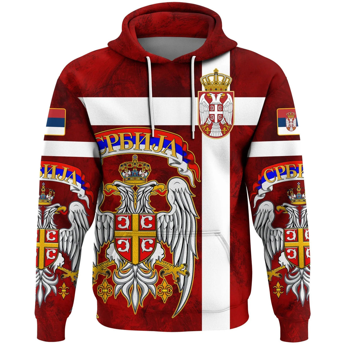 Serbia Hoodie Best Serbian Eagle Tattoo RLT7