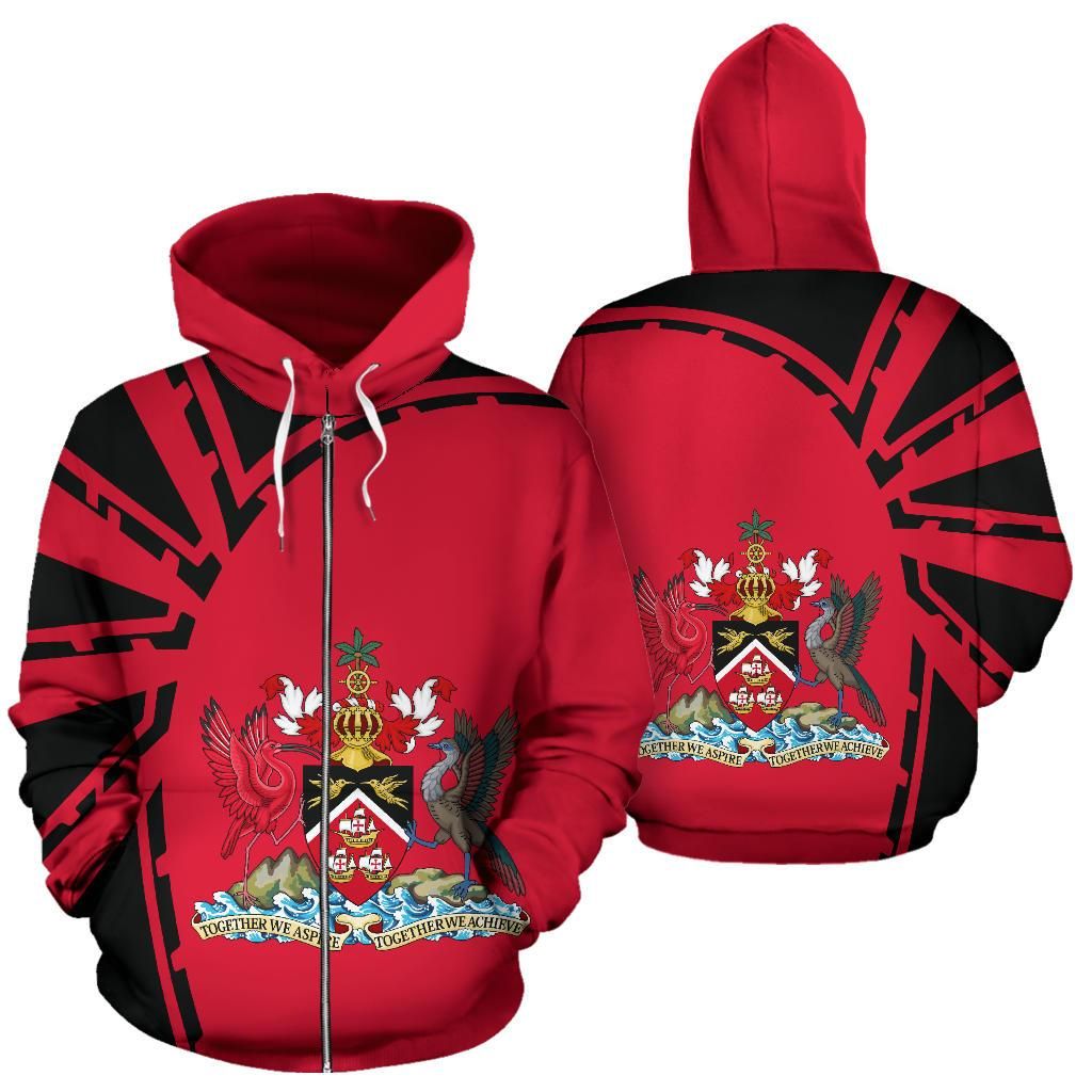 Trinidad Tobago Zip Hoodie Premium Style RLT6