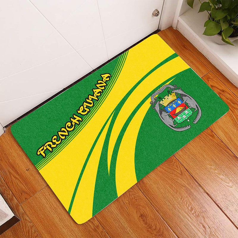 French Guiana Coat Of Arms Door Mat Cricket RLT8