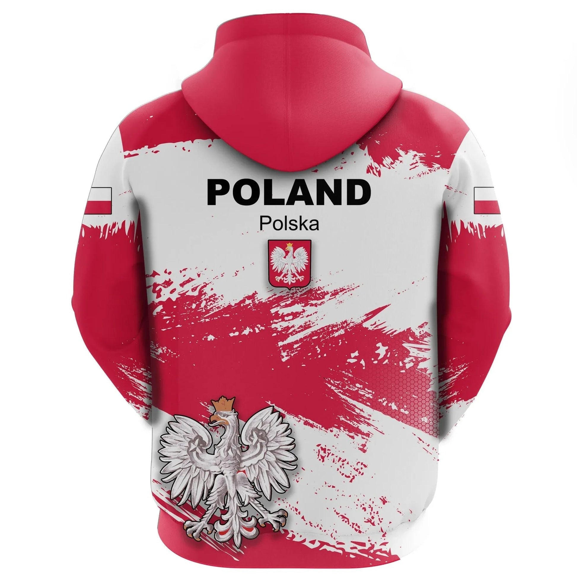 Poland Hoodie Poland Flag Brush RLT7