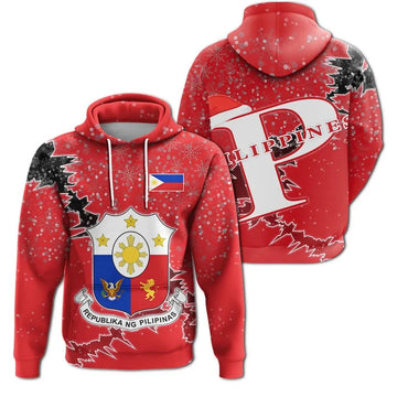Philippines Christmas Hoodie Coat Of Arms X Style8 RLT6