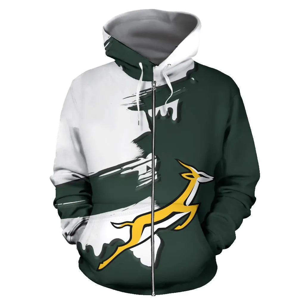South Africa Coat Of Arms Unique Zip Hoodie Scratch Style RLT8