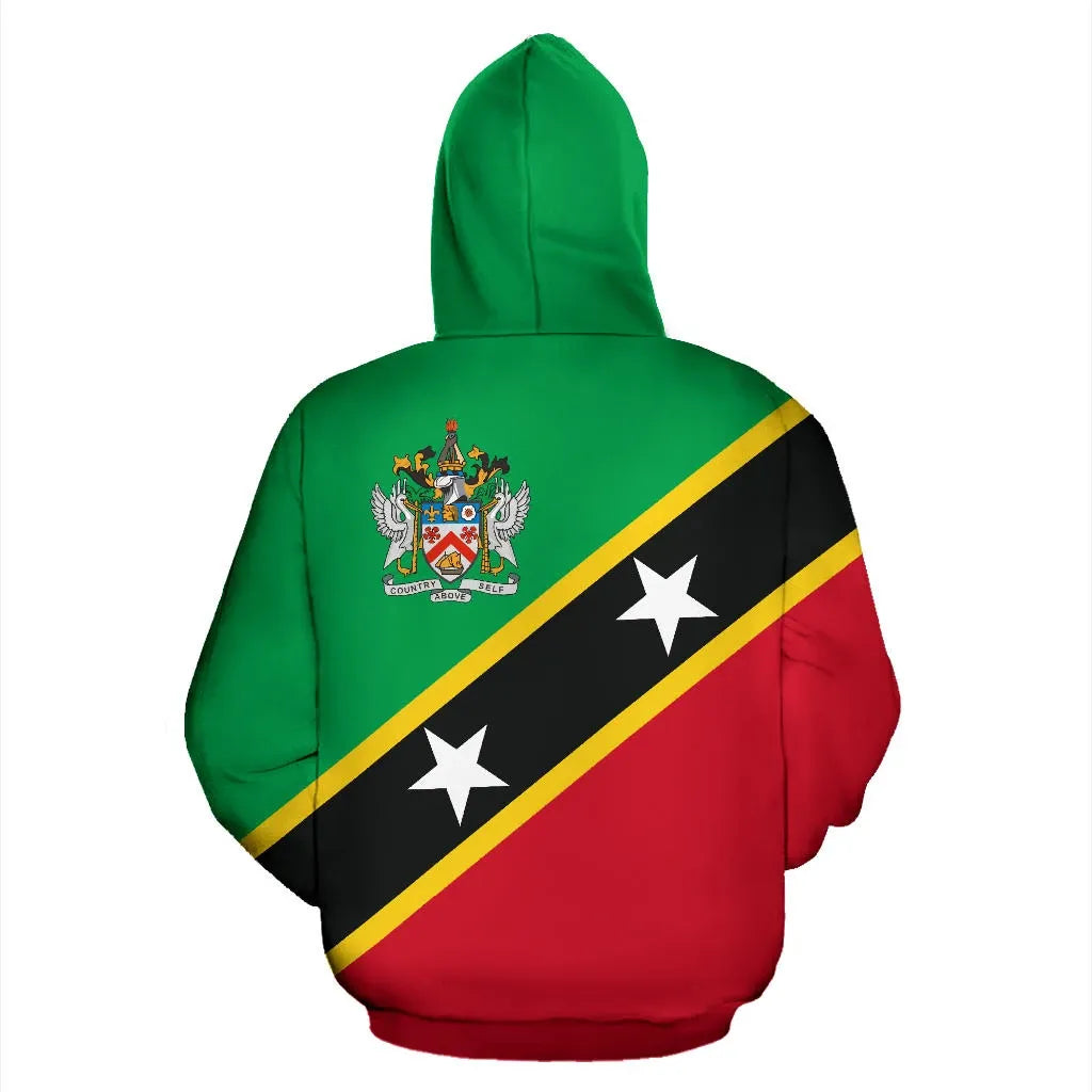 Saint Kitts and Nevis Zip Up Hoodie RLT6