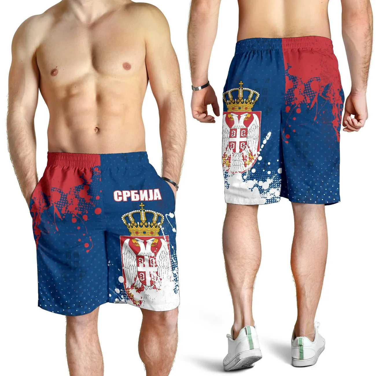 Serbia Men's Shorts The Great Serbia Serbian Language RLT7