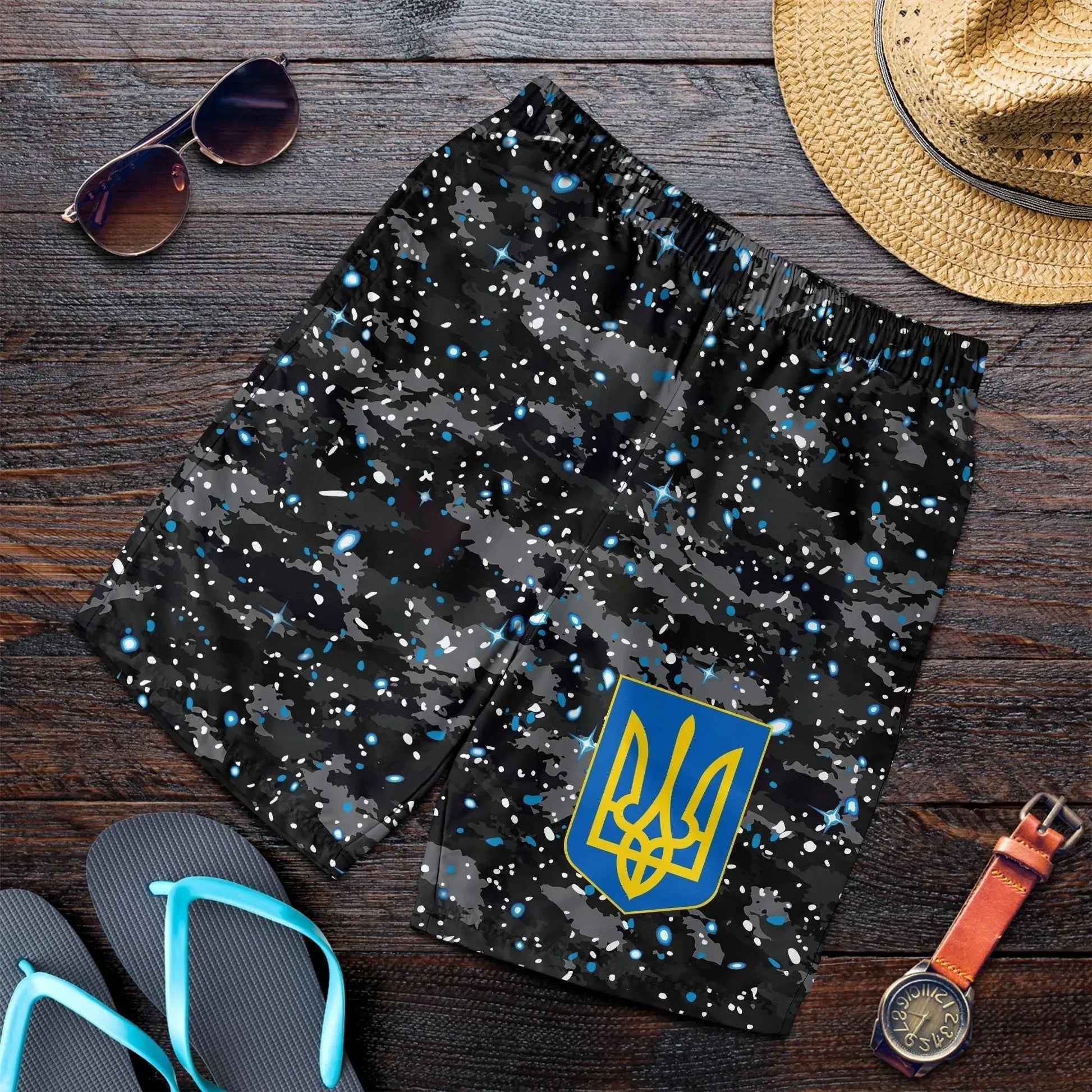 Ukraine Space Camo Shorts RLT7