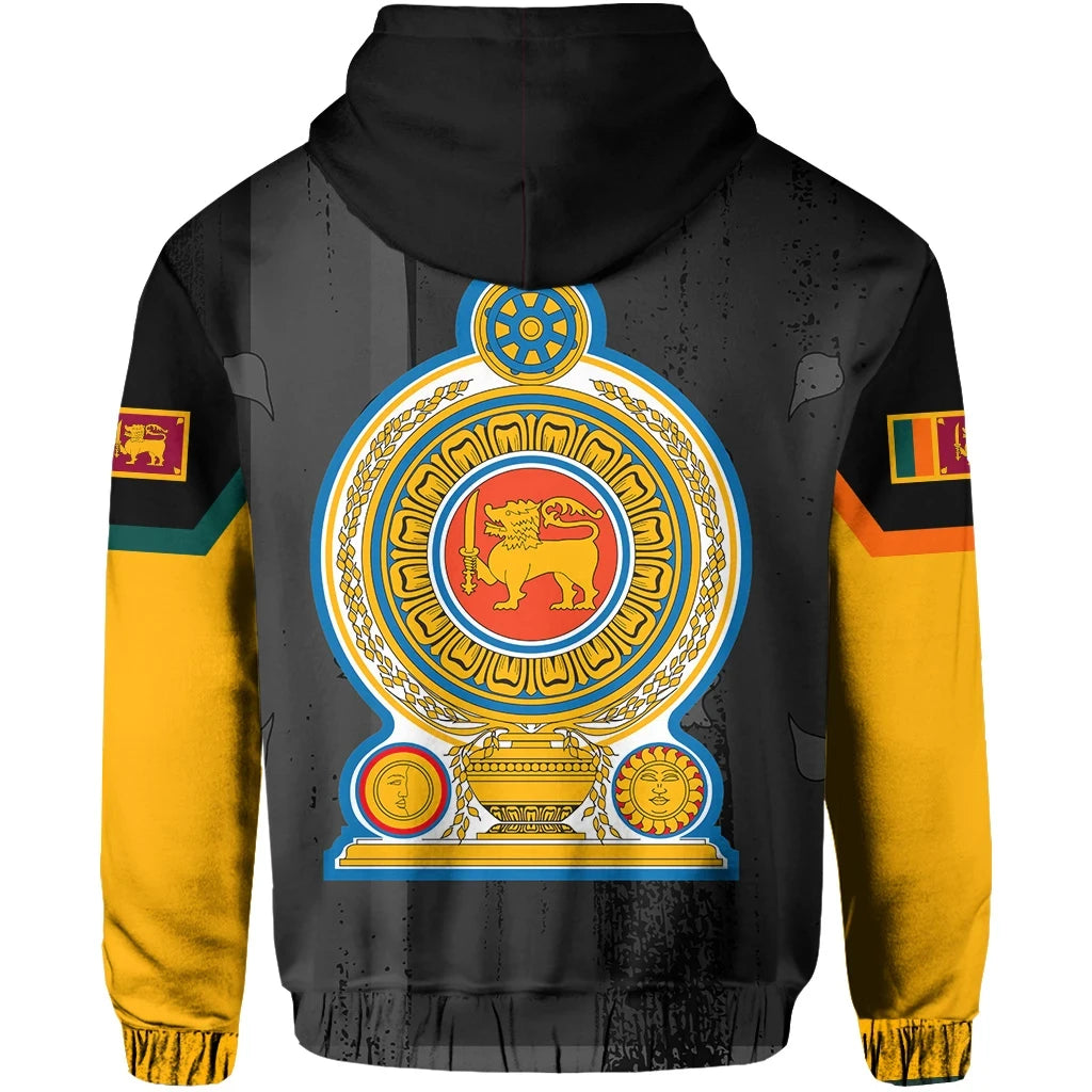 Sri Lanka Coat Of Arm Flag Hoodie RLT7