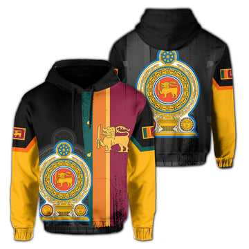 Sri Lanka Coat Of Arm Flag Hoodie RLT7
