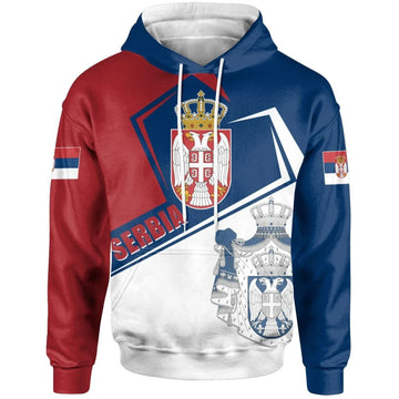 Serbia Hoodie Coat Of Arms Flag Style RLT7