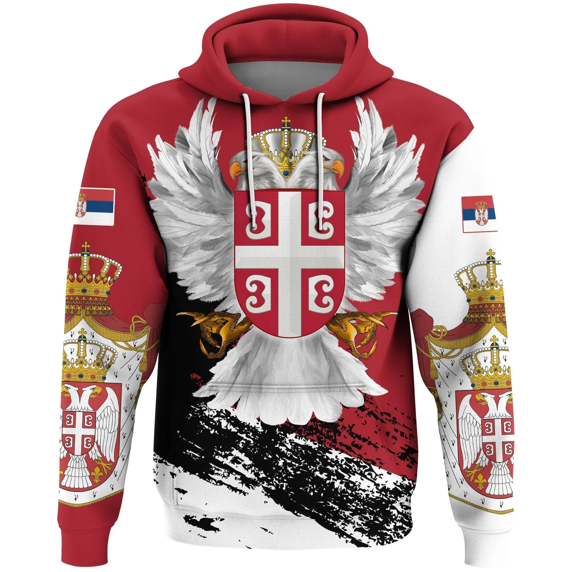 Serbia Hoodie Serbian White Eagle RLT7