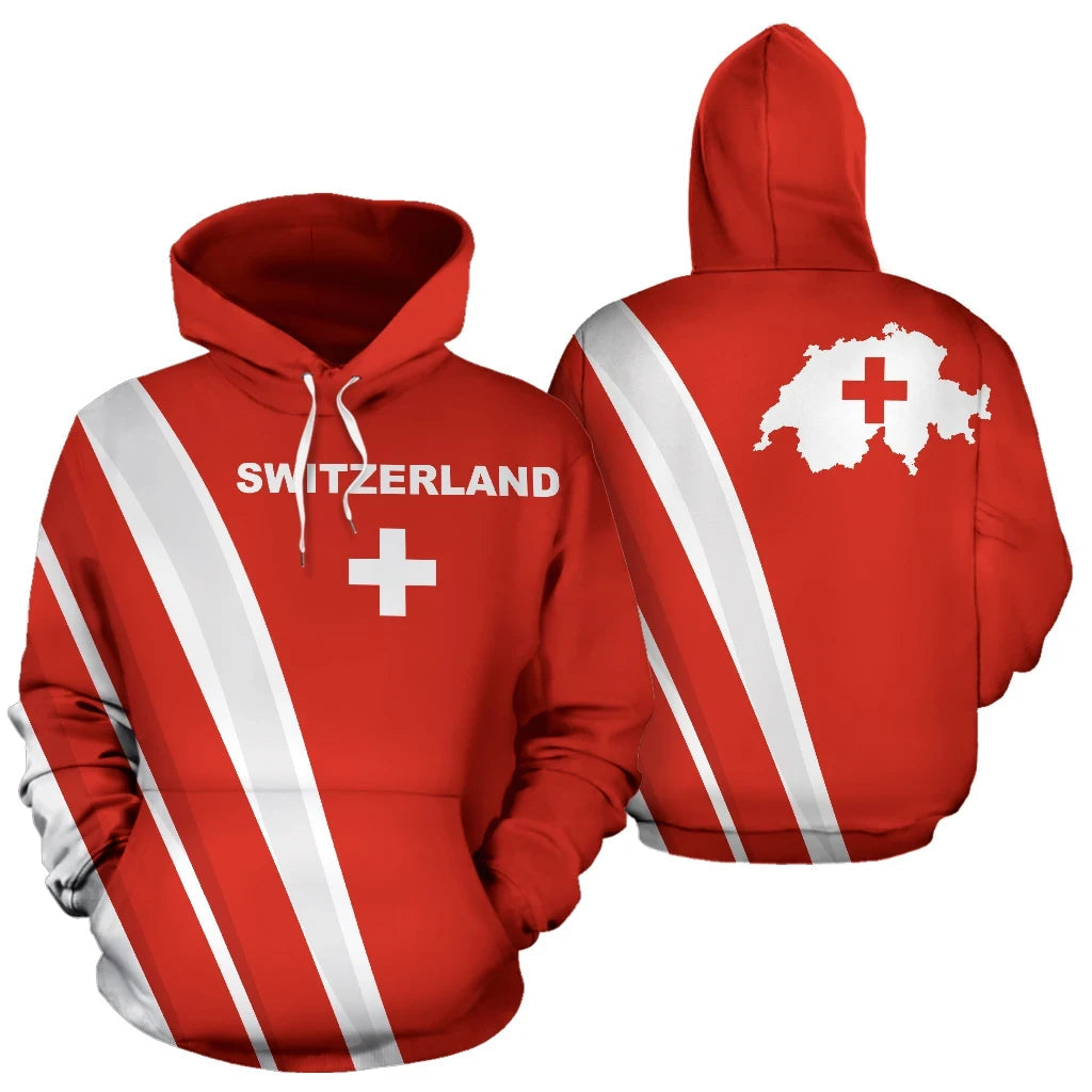 Switzerland Hoodie Red RLT13