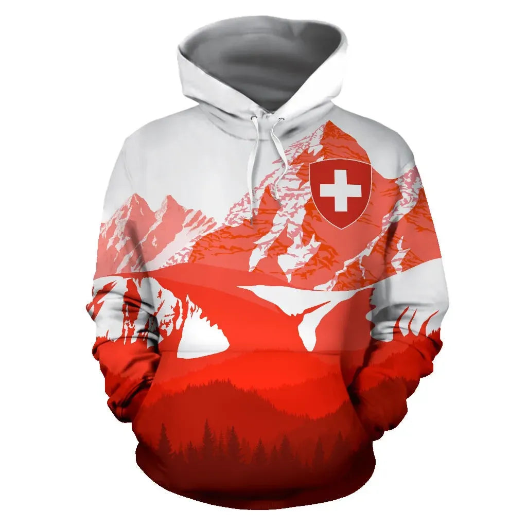 Switzerland Hoodie Swiss Alps RLT13