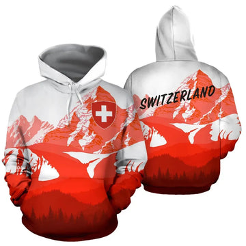 Switzerland Hoodie Swiss Alps RLT13
