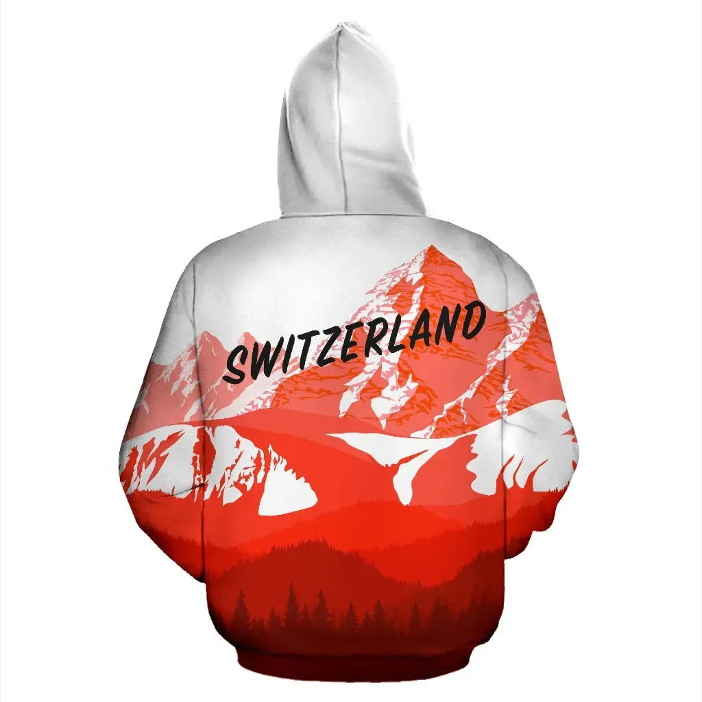 Switzerland Hoodie Swiss Alps RLT13