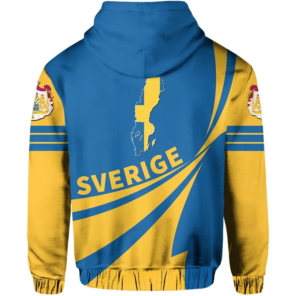 Sweden Flag Hoodie Doma Style RLT7
