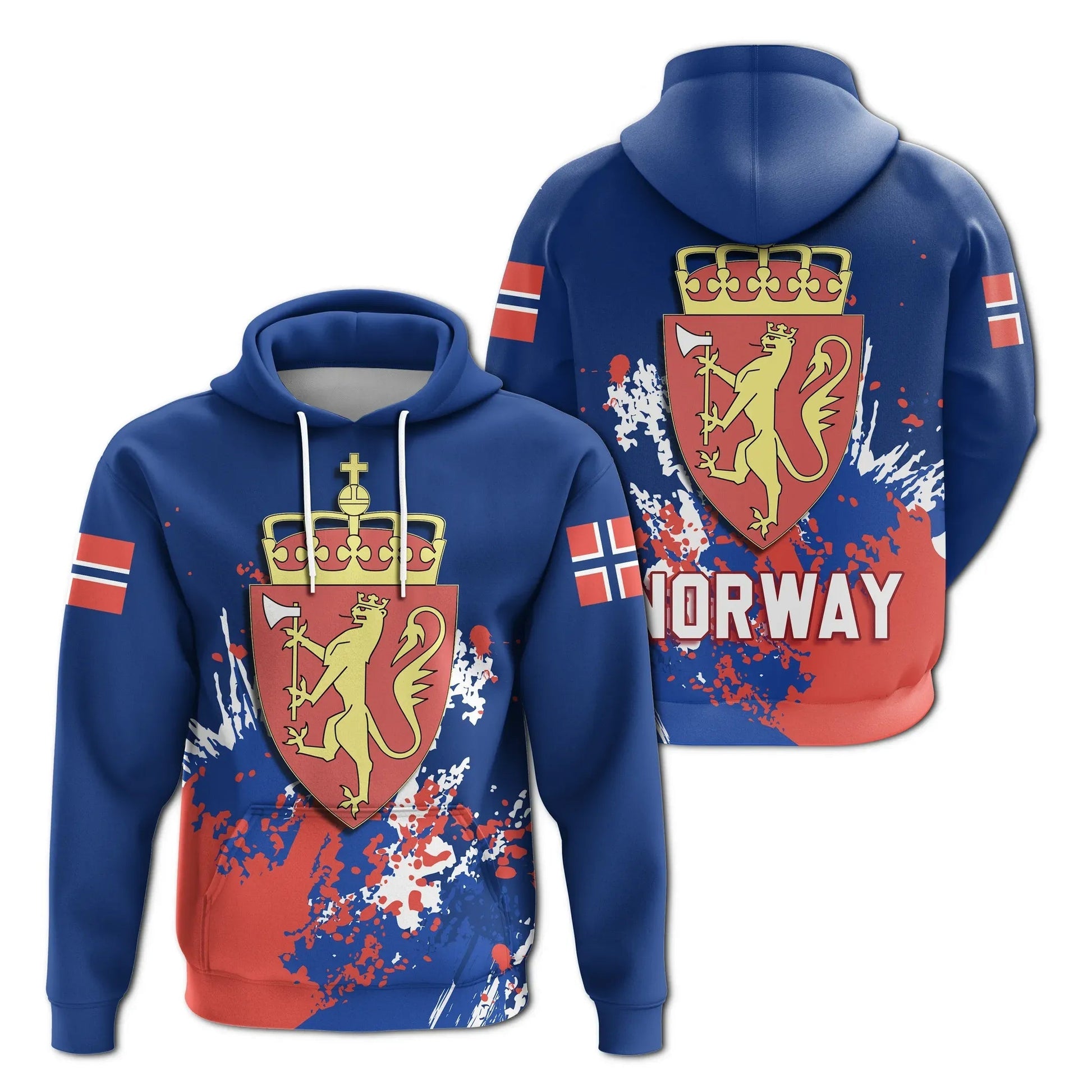 Norway Hoodie Coat Of Arms Spaint Style RLT7