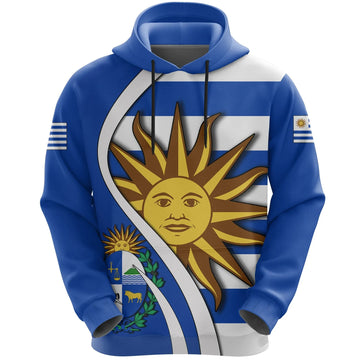 Uruguay All Over Hoodie Flag Coat Of Arms RLT6