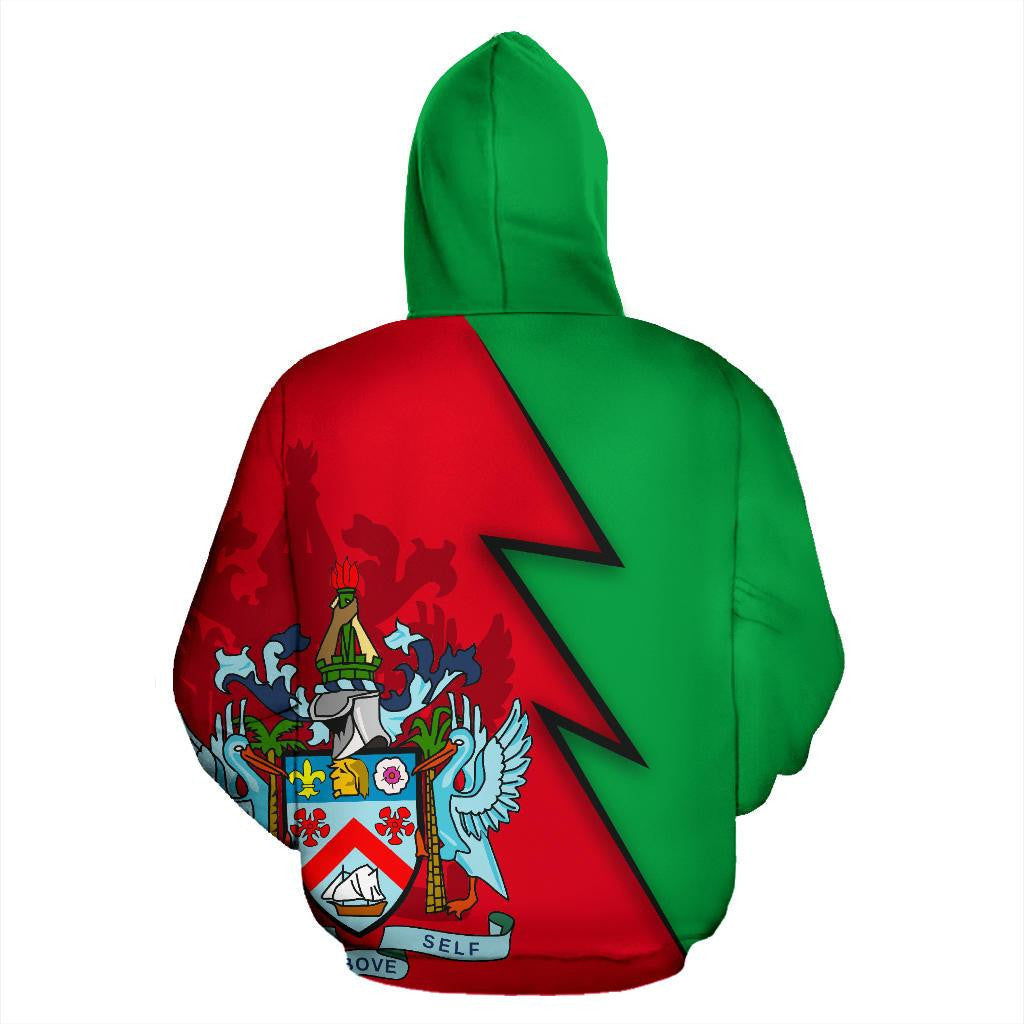 Saint Kitts and Nevis All Over Hoodie Flash Style RLT6