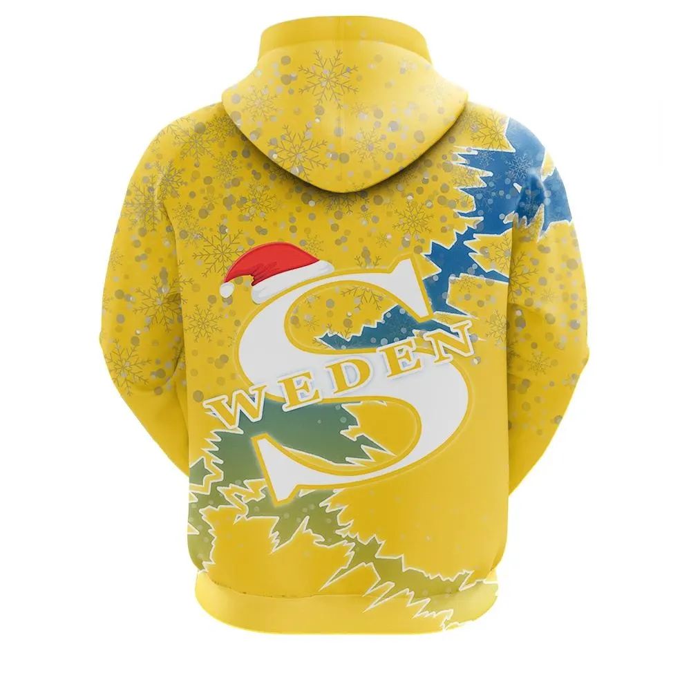 Sweden Christmas Hoodie Coat Of Arms X Style RLT7