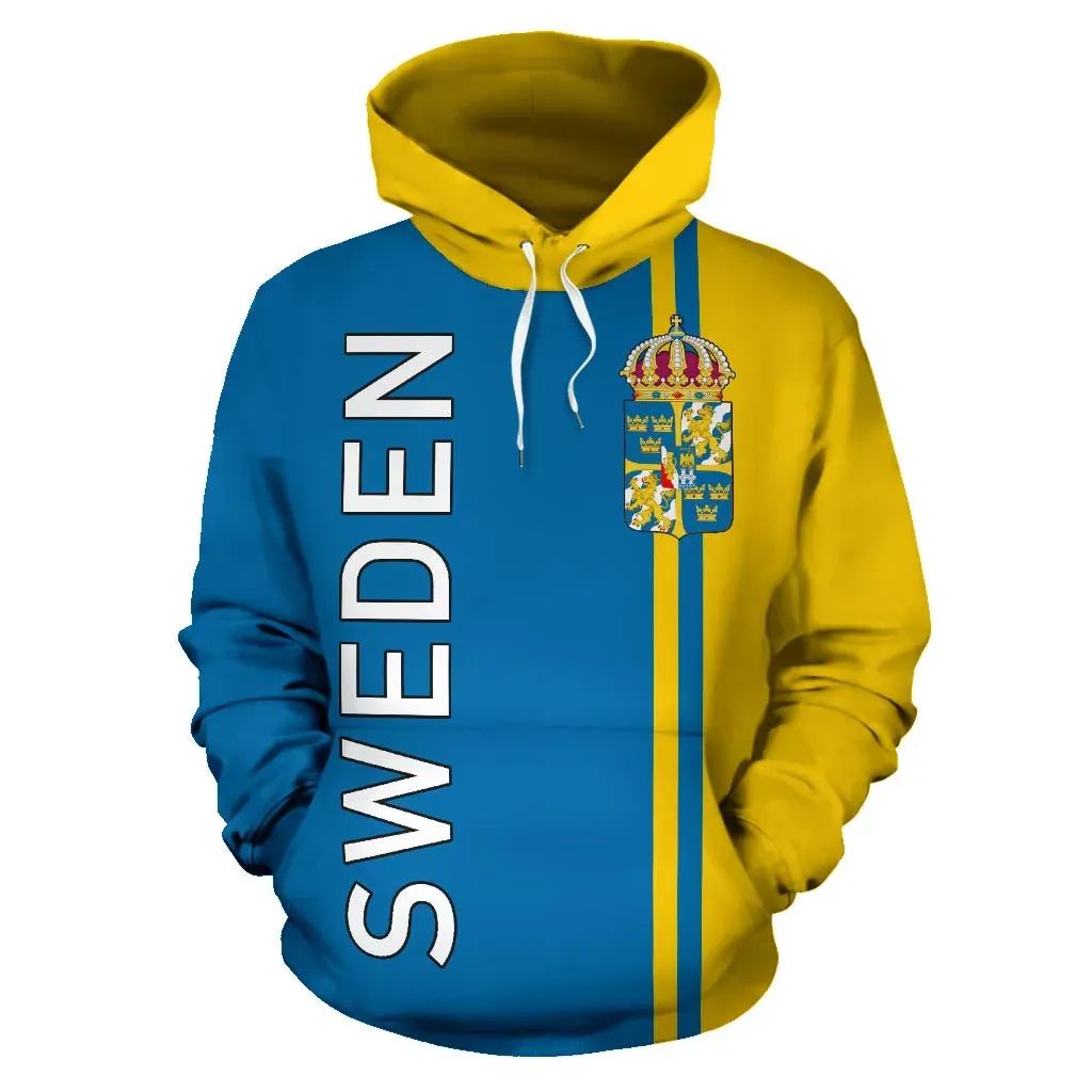 Sweden All Over Hoodie Straight Version RLT7
