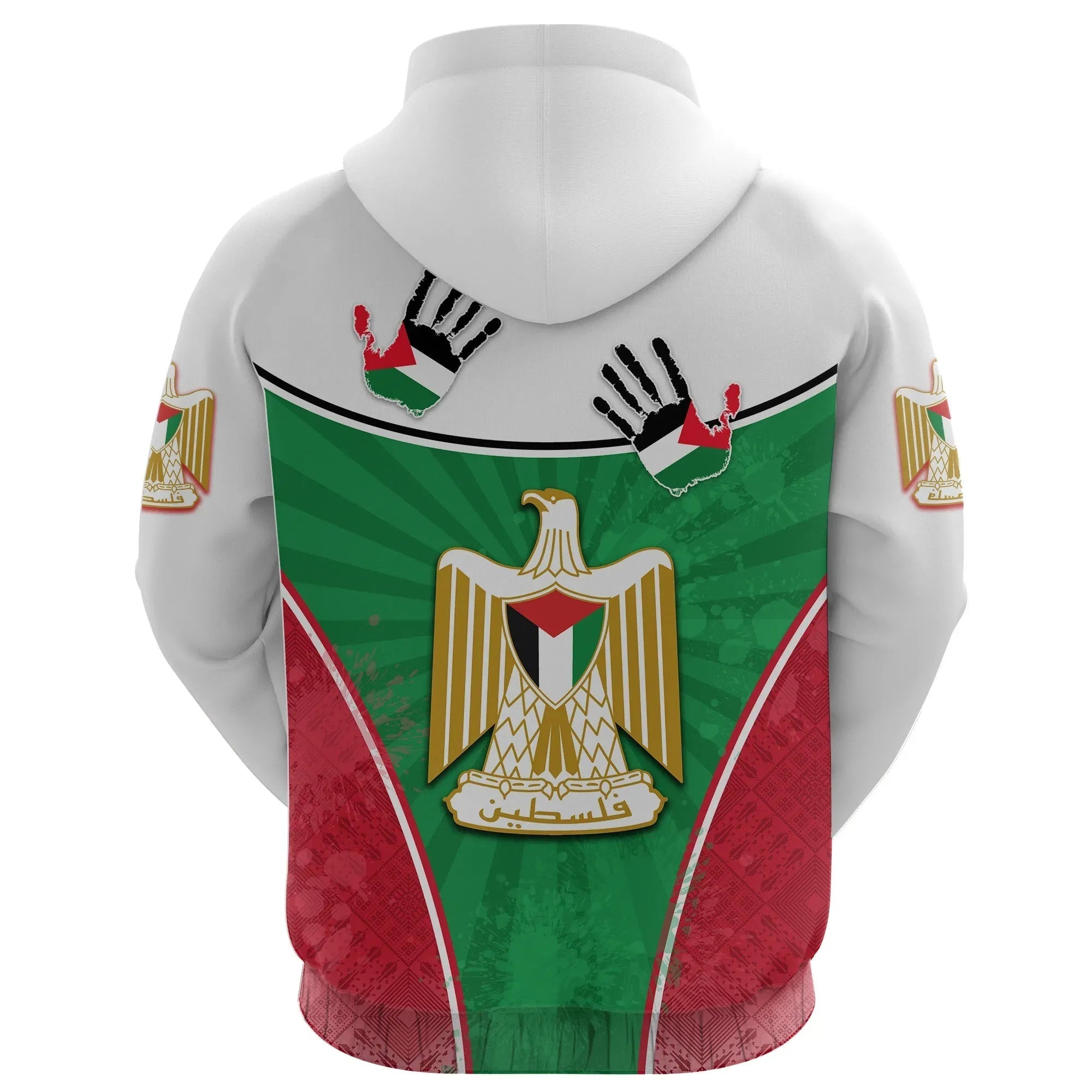 Palestine Independence Hoodie Circle Stripes Flag Proud Version RLT13