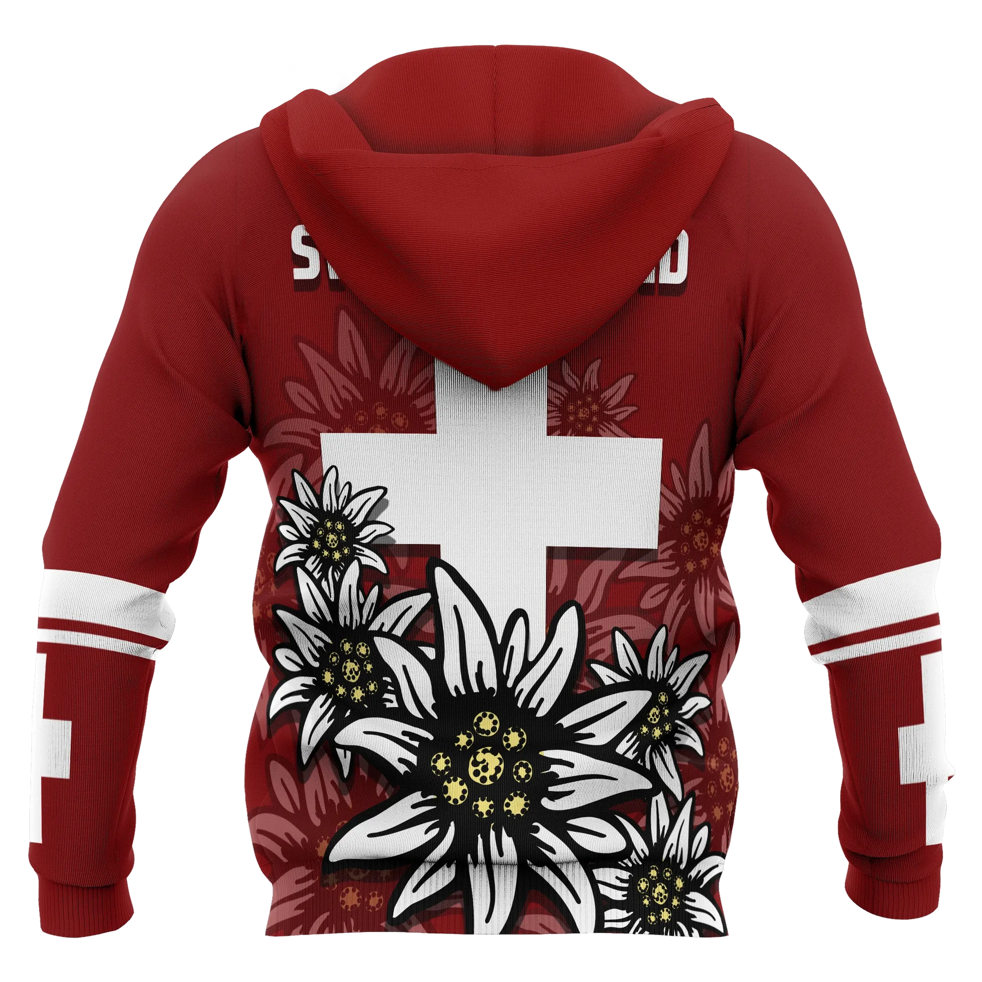 Switzerland Hoodie White Edelweiss RLT13