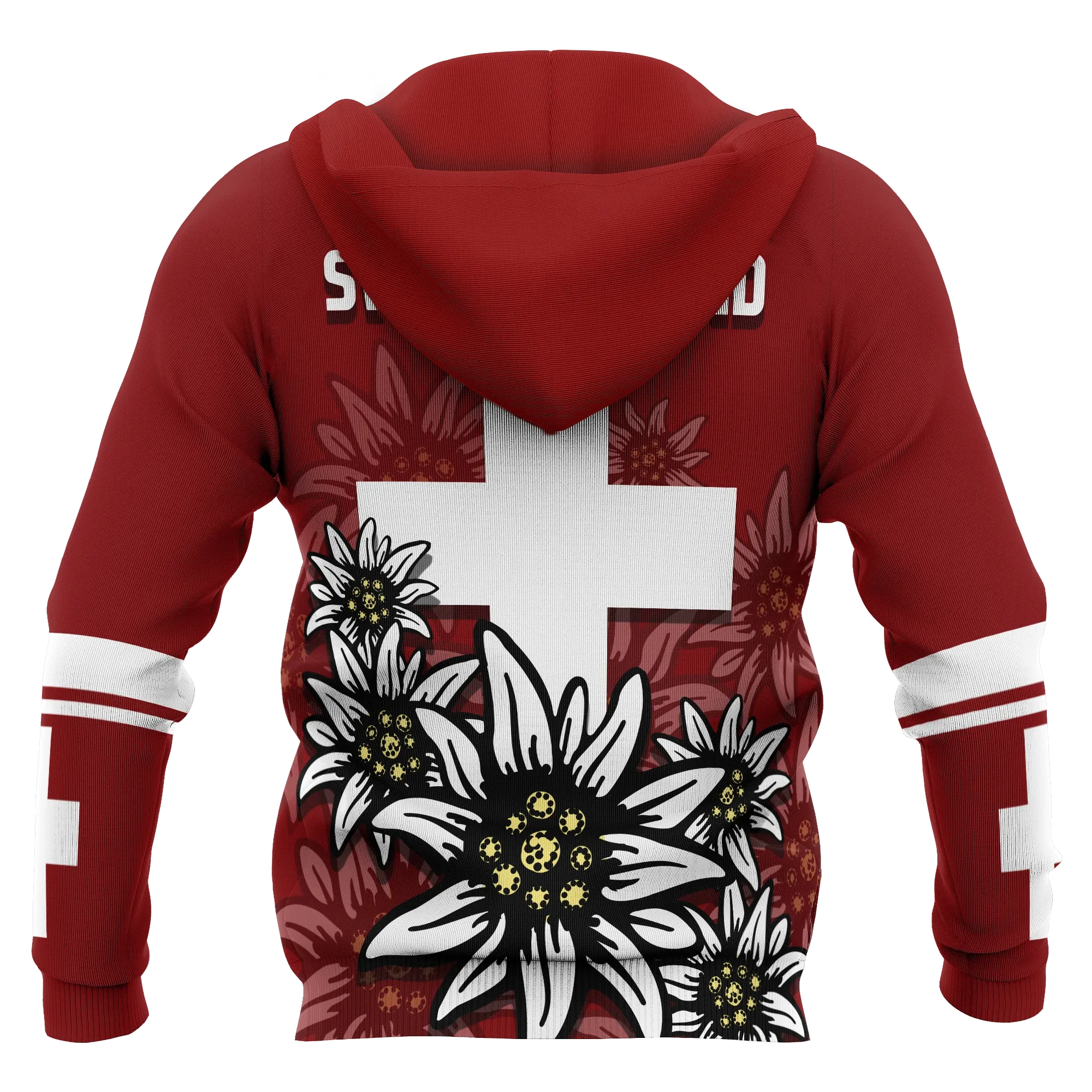 Switzerland Hoodie White Edelweiss RLT13