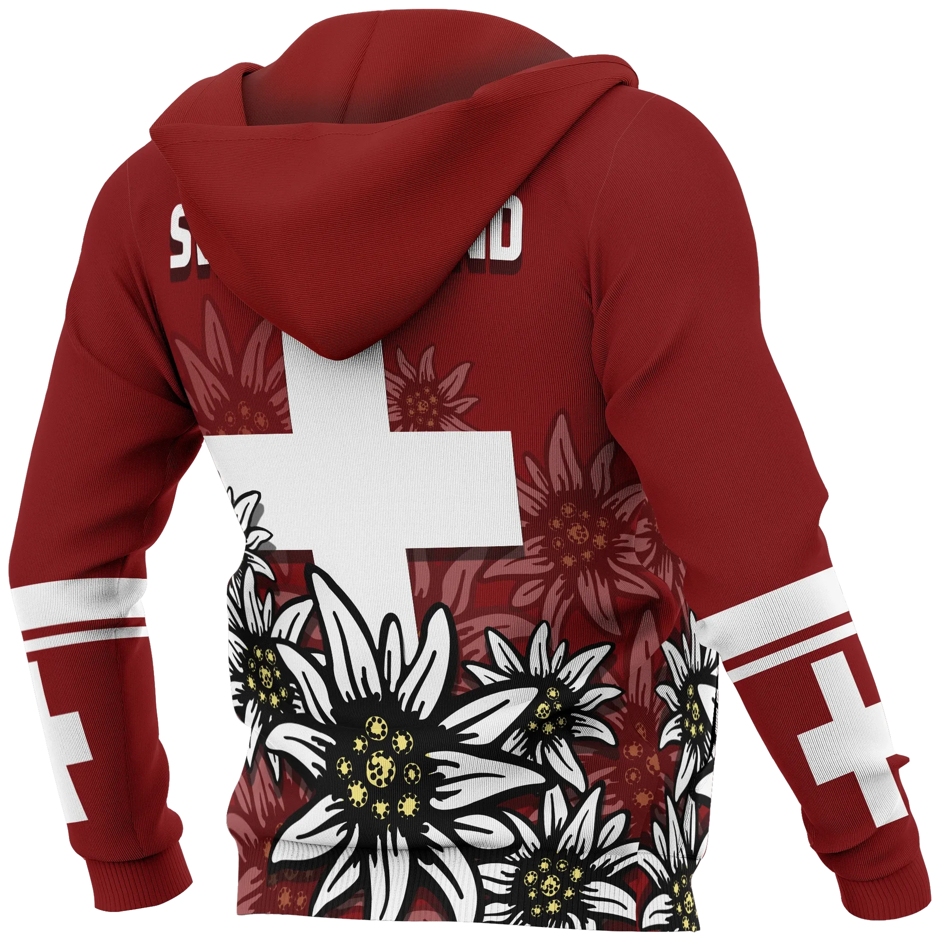 Switzerland Hoodie White Edelweiss RLT13