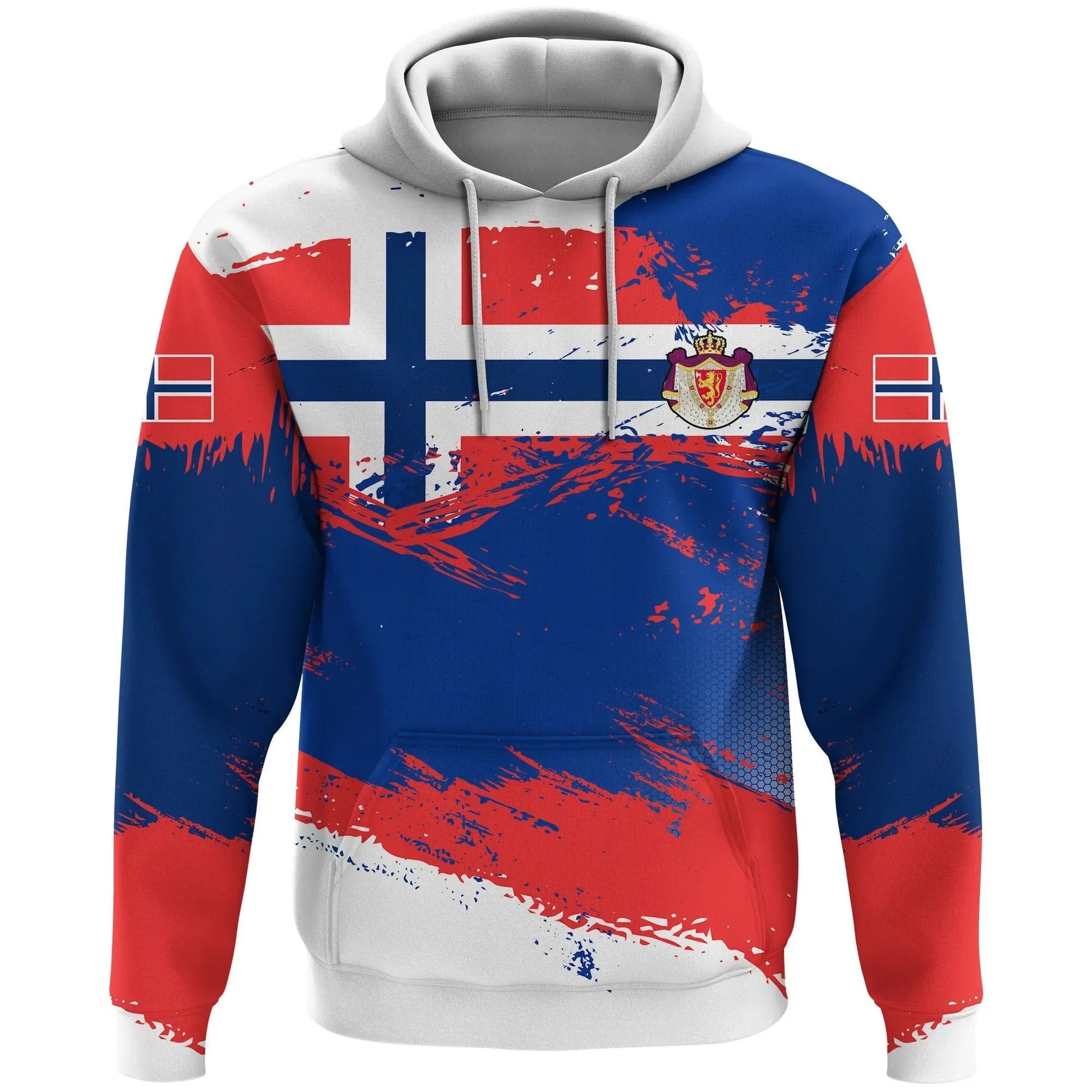 Norway Hoodie Norway Flag Brush RLT7