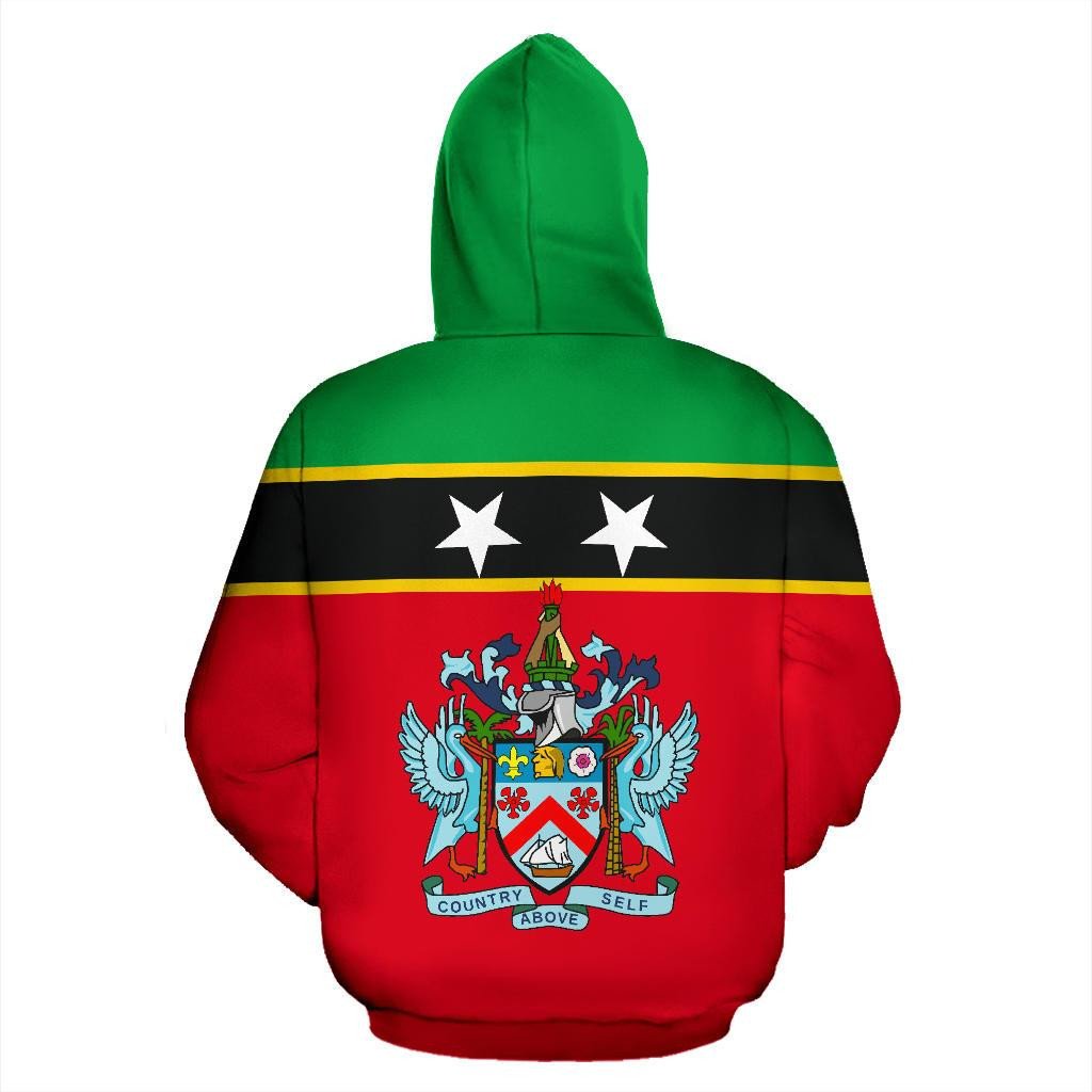 Saint Kitts and Nevis All Over Hoodie Horizontal Style RLT6