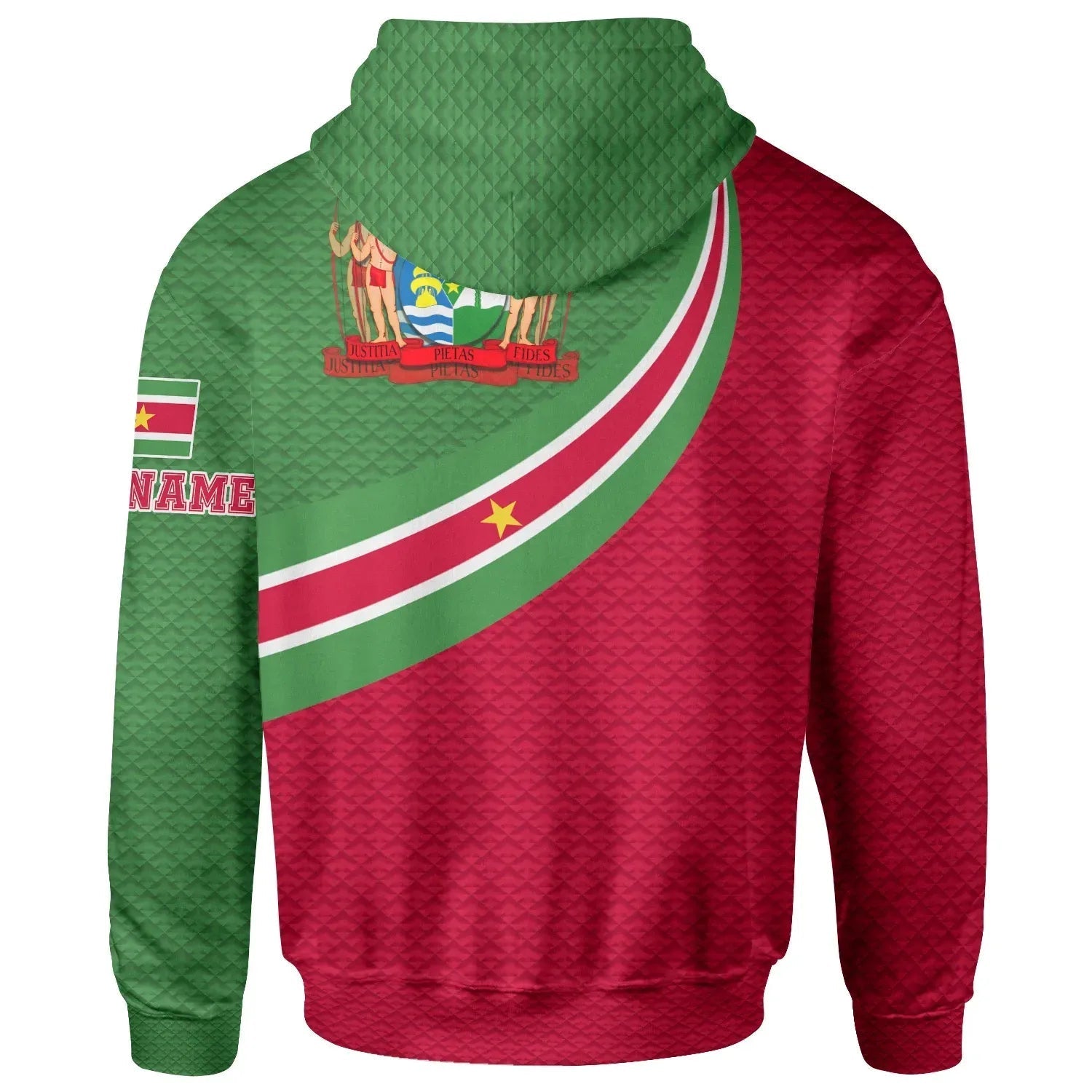 Suriname Hoodie Suriname Coat Of Arms and Flag Color RLT7