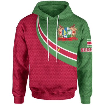 Suriname Hoodie Suriname Coat Of Arms and Flag Color RLT7