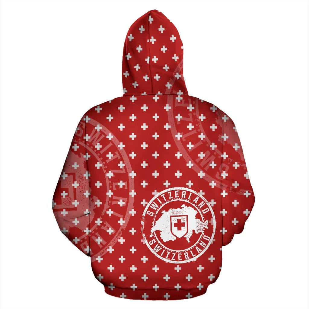 Switzerland Stamps Hoodie RLT13