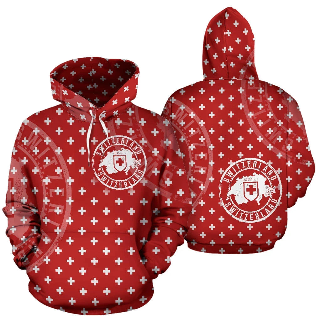 Switzerland Stamps Hoodie RLT13