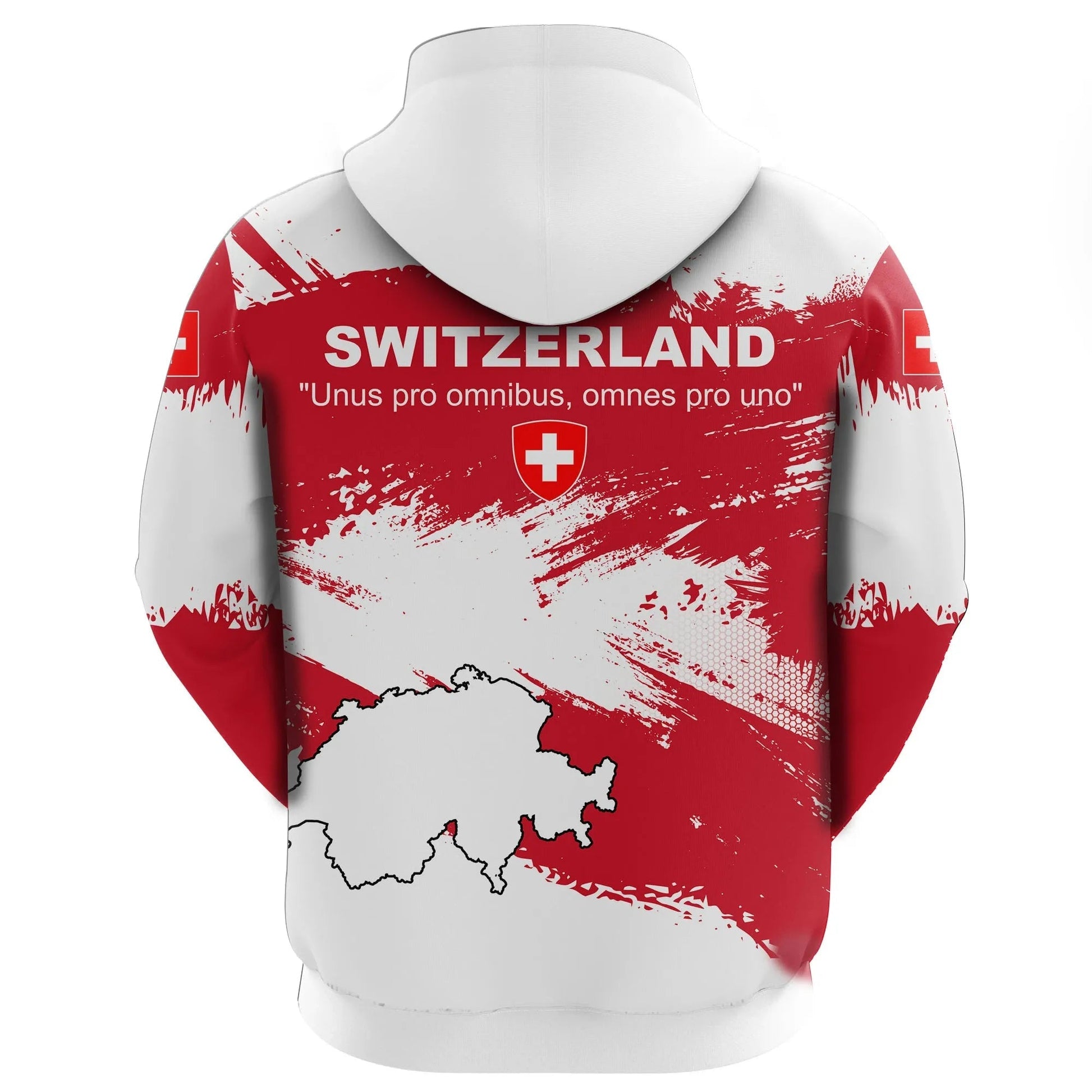 Switzerland Hoodie Switzerland Flag Brush RLT13