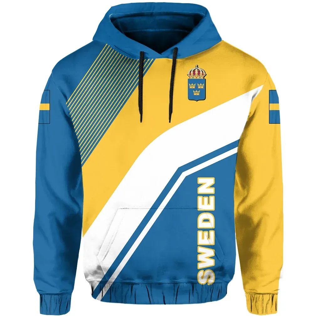 Sweden Flag Hoodie Rambo Style RLT7