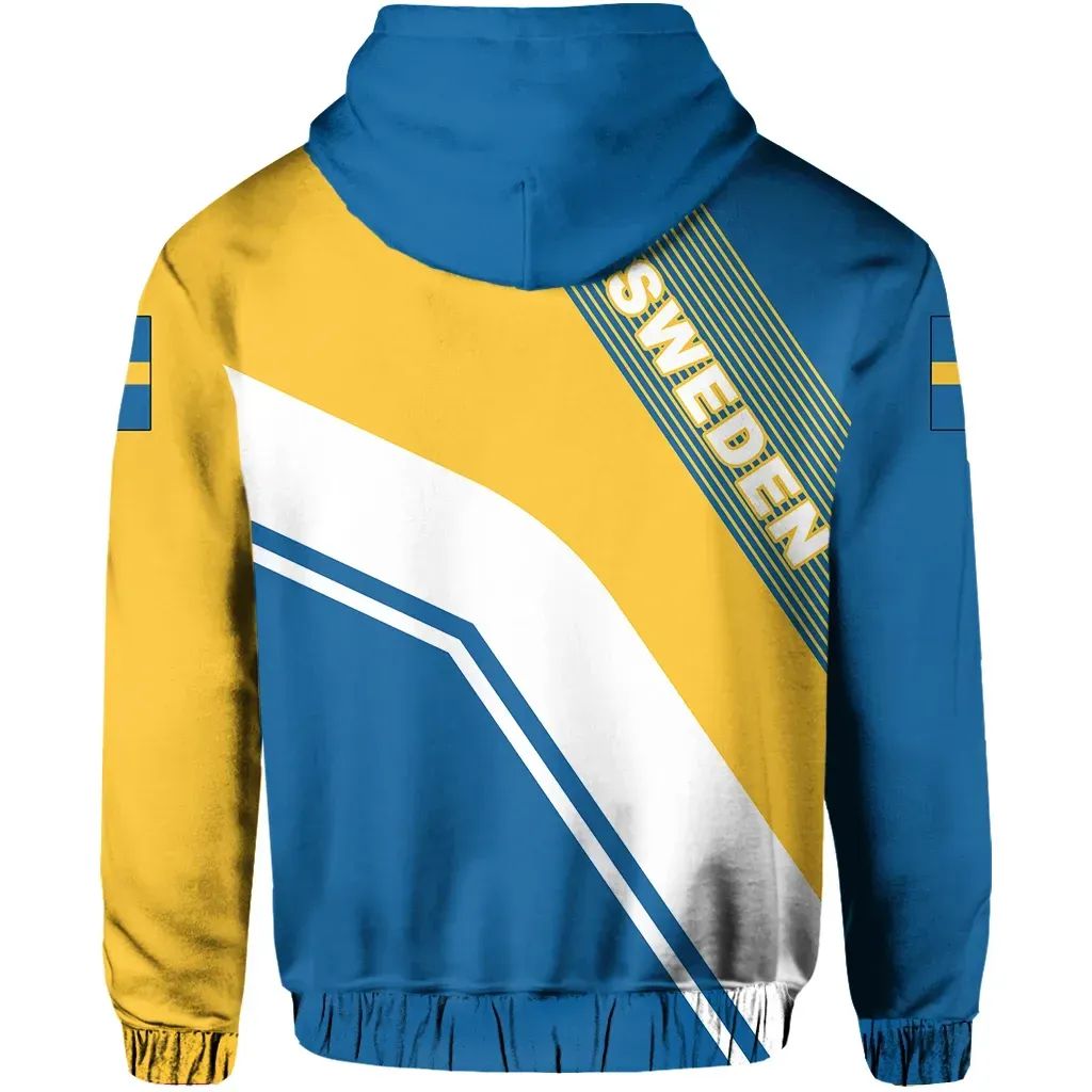 Sweden Flag Hoodie Rambo Style RLT7