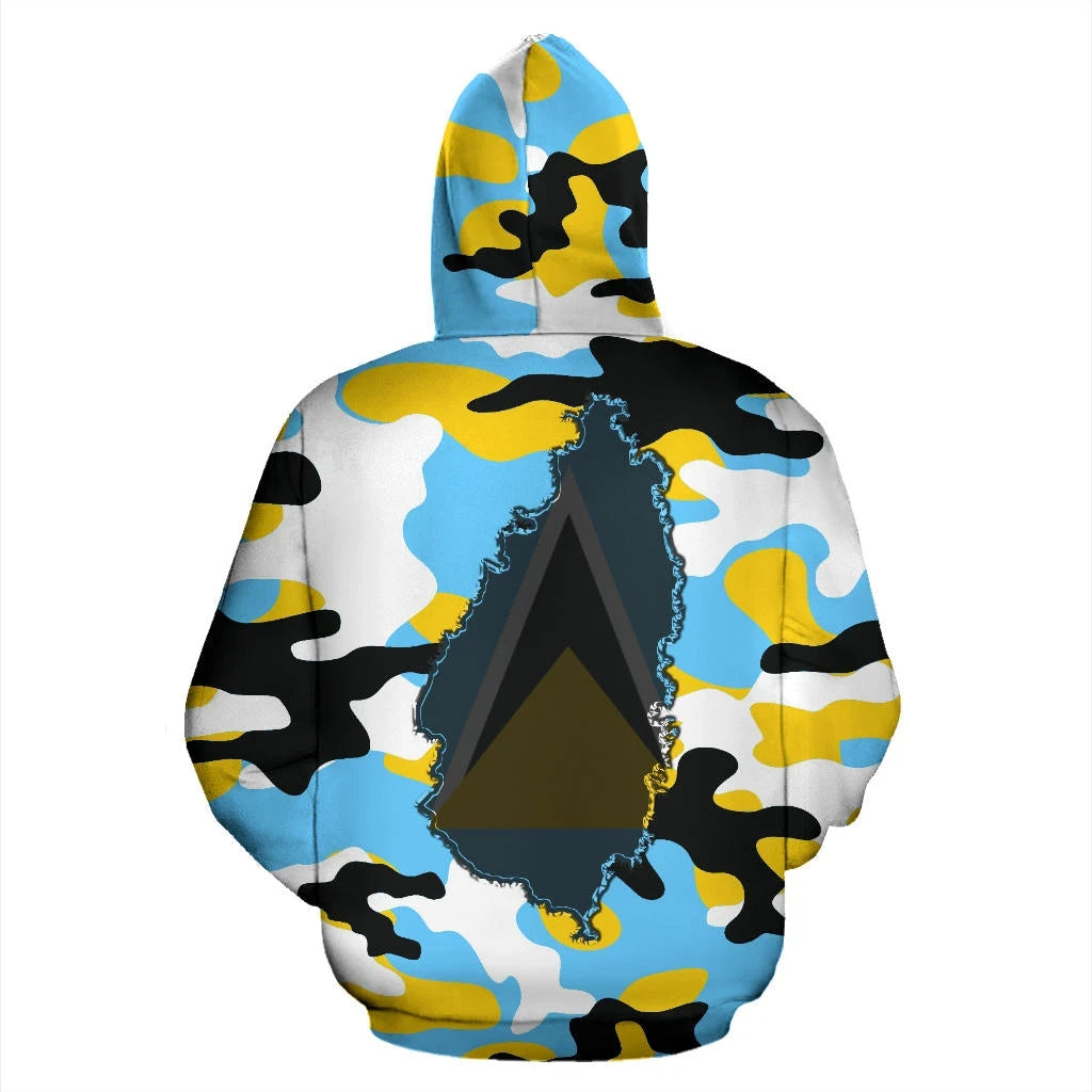 Saint Lucia Hoodie Camouflage Map RLT6