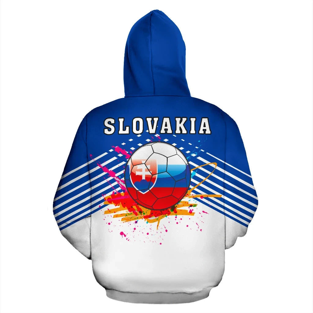 Slovakia Sport Flag Hoodie Stripes Style 02 RLT13