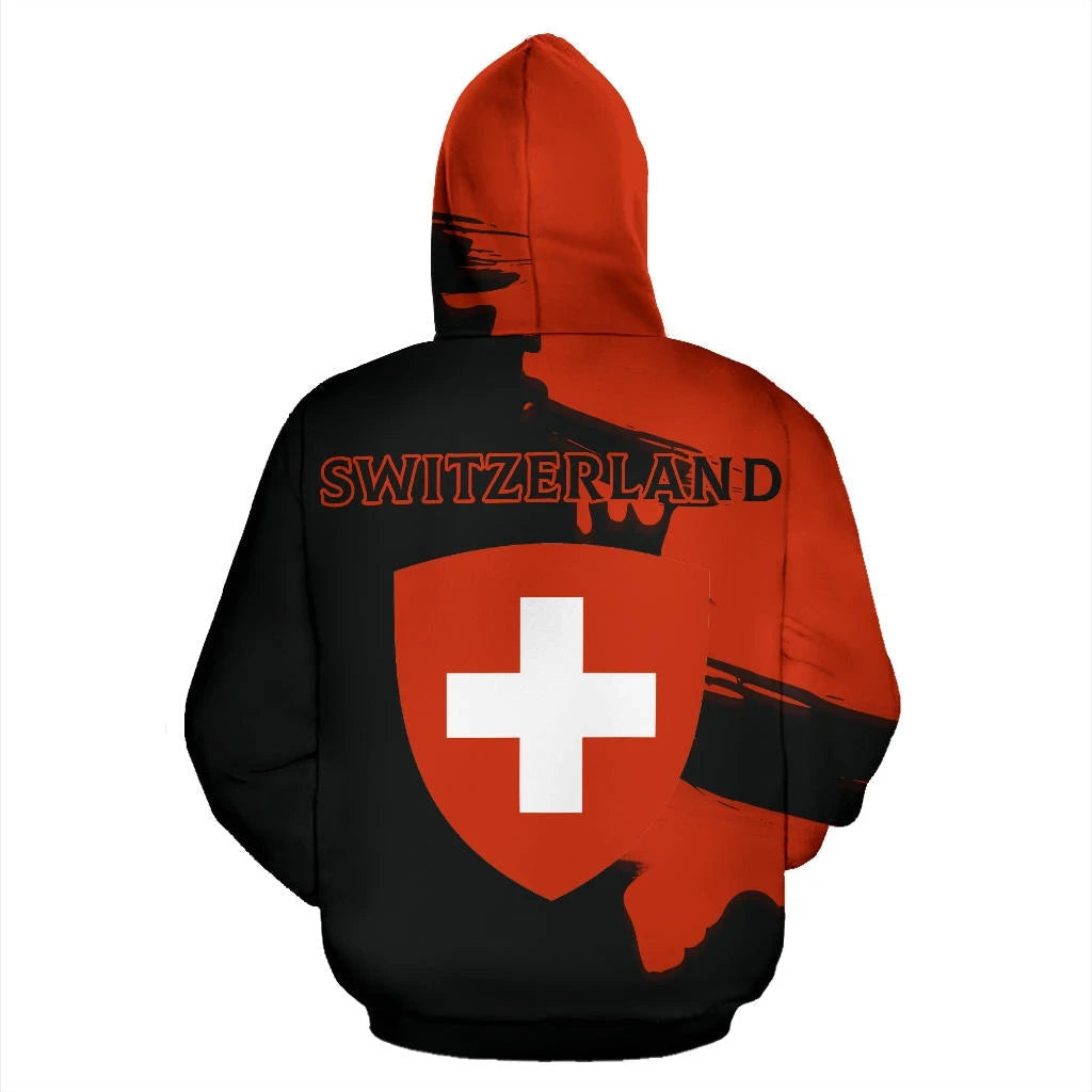 Switzerland Coat Of Arms Unique Hoodie Scratch Style V.2 RLT13