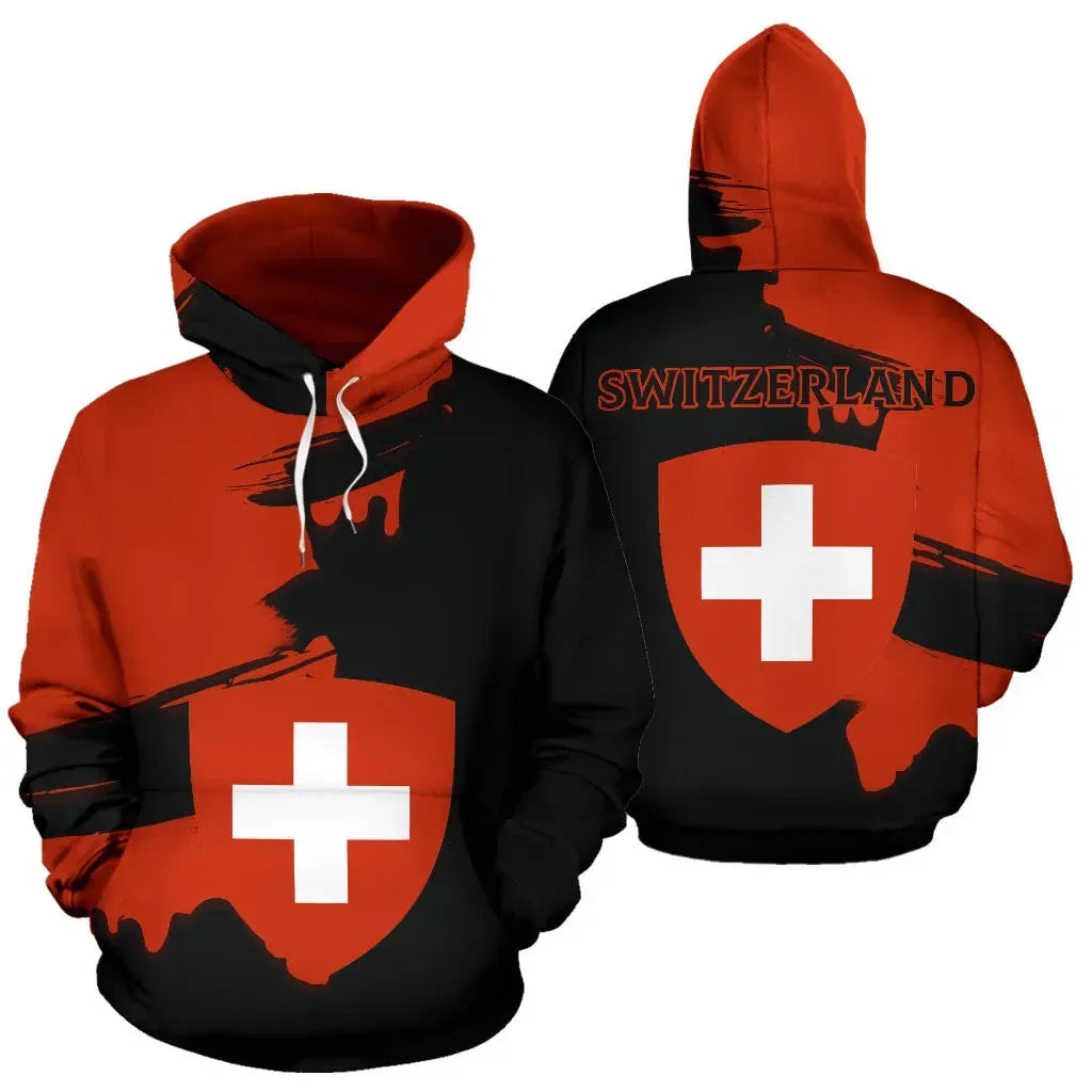 Switzerland Coat Of Arms Unique Hoodie Scratch Style V.2 RLT13