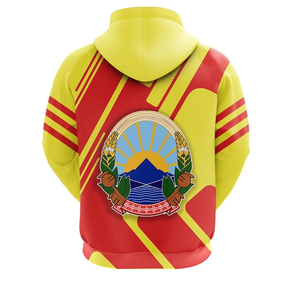 North Macedonia Hoodie Coat Of Arms Rockie RLT7