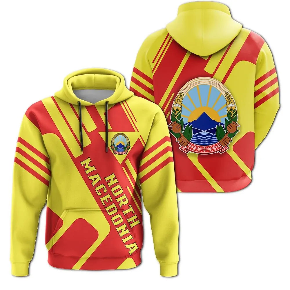 North Macedonia Hoodie Coat Of Arms Rockie RLT7