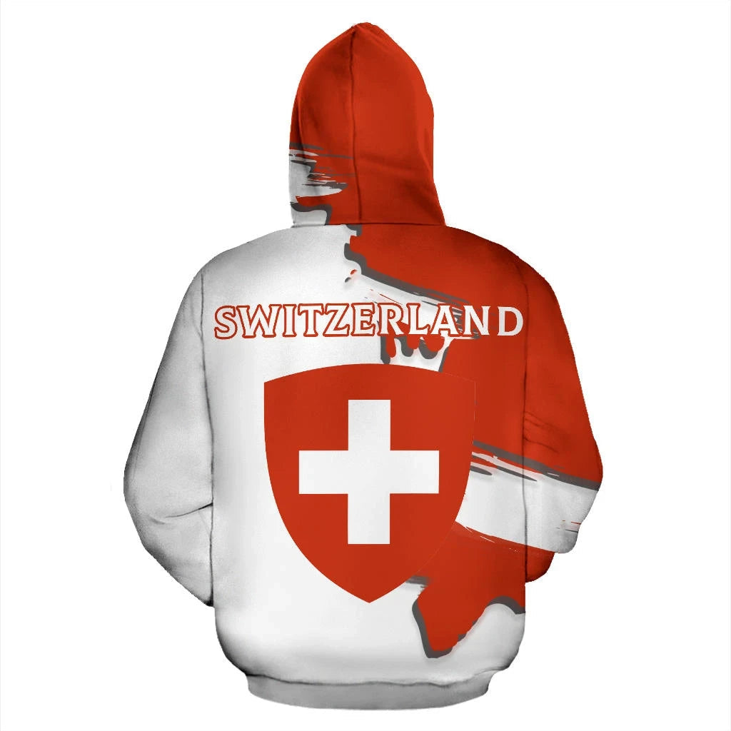 Switzerland Coat Of Arms Unique Hoodie Scratch Style V.1 RLT13