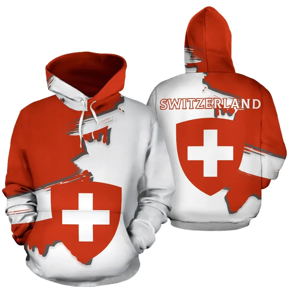 Switzerland Coat Of Arms Unique Hoodie Scratch Style V.1 RLT13