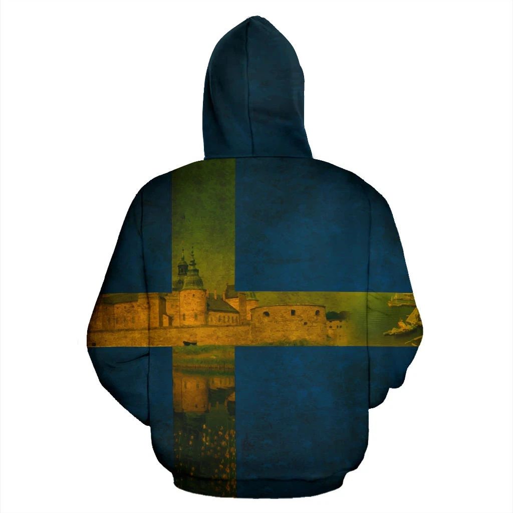 Sweden Hoodie Orebro Flag Vintage Style RLT7