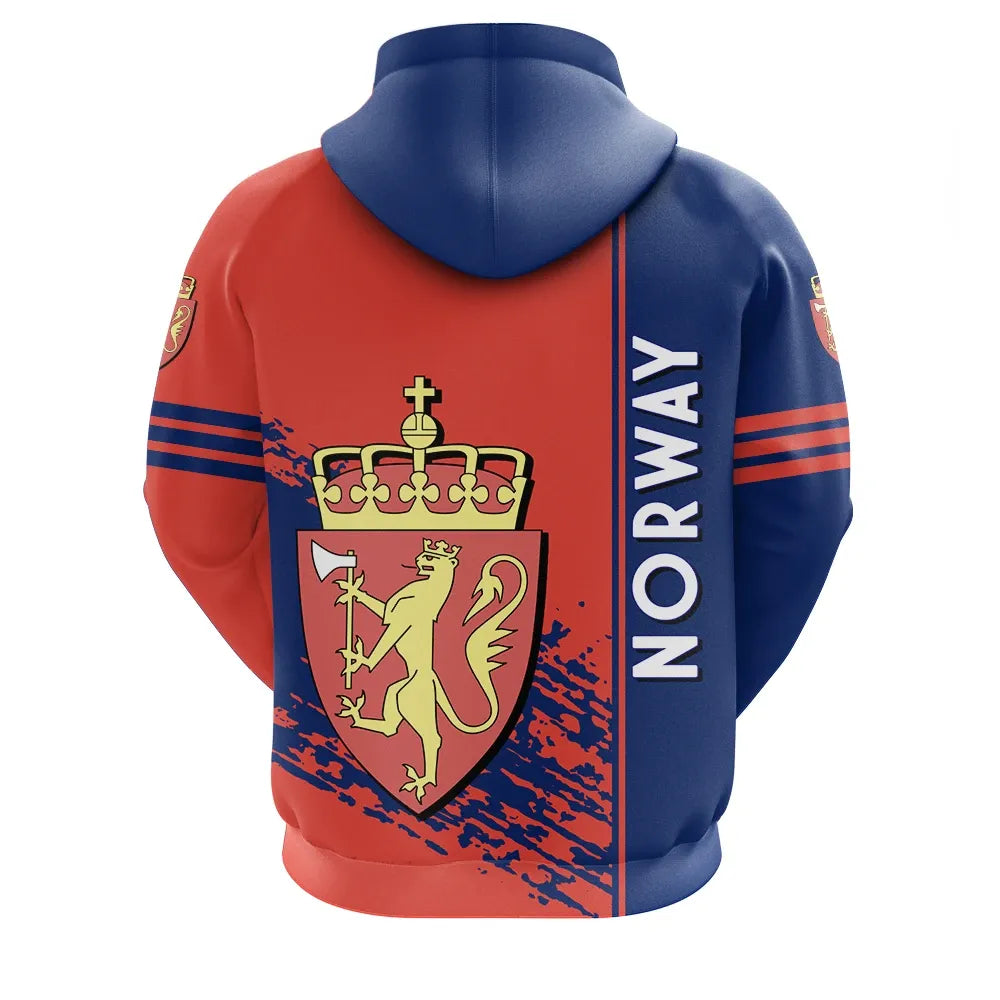 Norway Hoodie Coat Of Arms Quarter Style RLT7