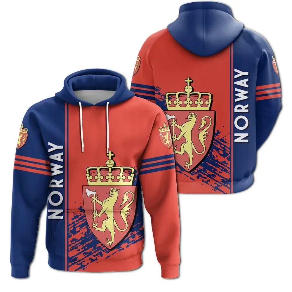 Norway Hoodie Coat Of Arms Quarter Style RLT7