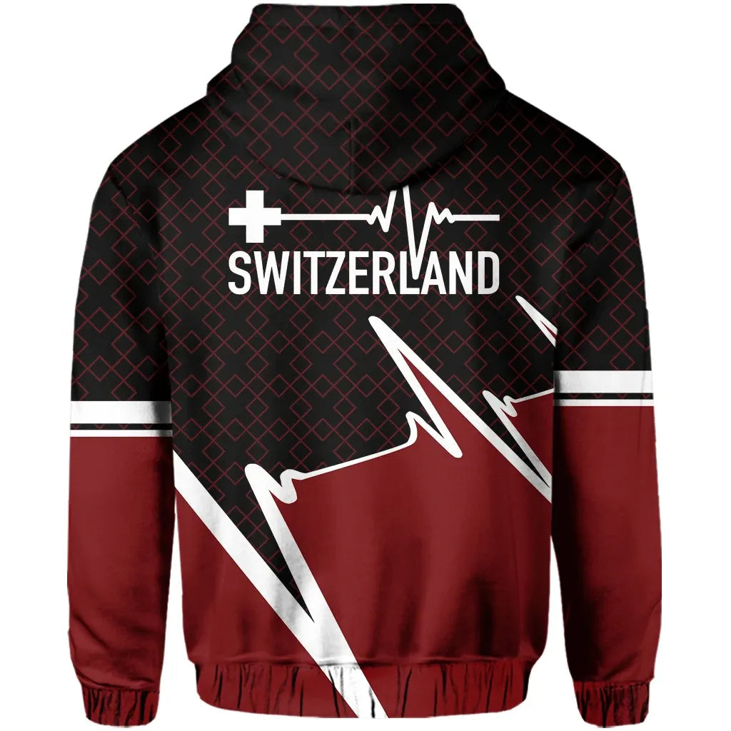 Switzerland Hoodie Switzerland In My Heartbeat RLT13