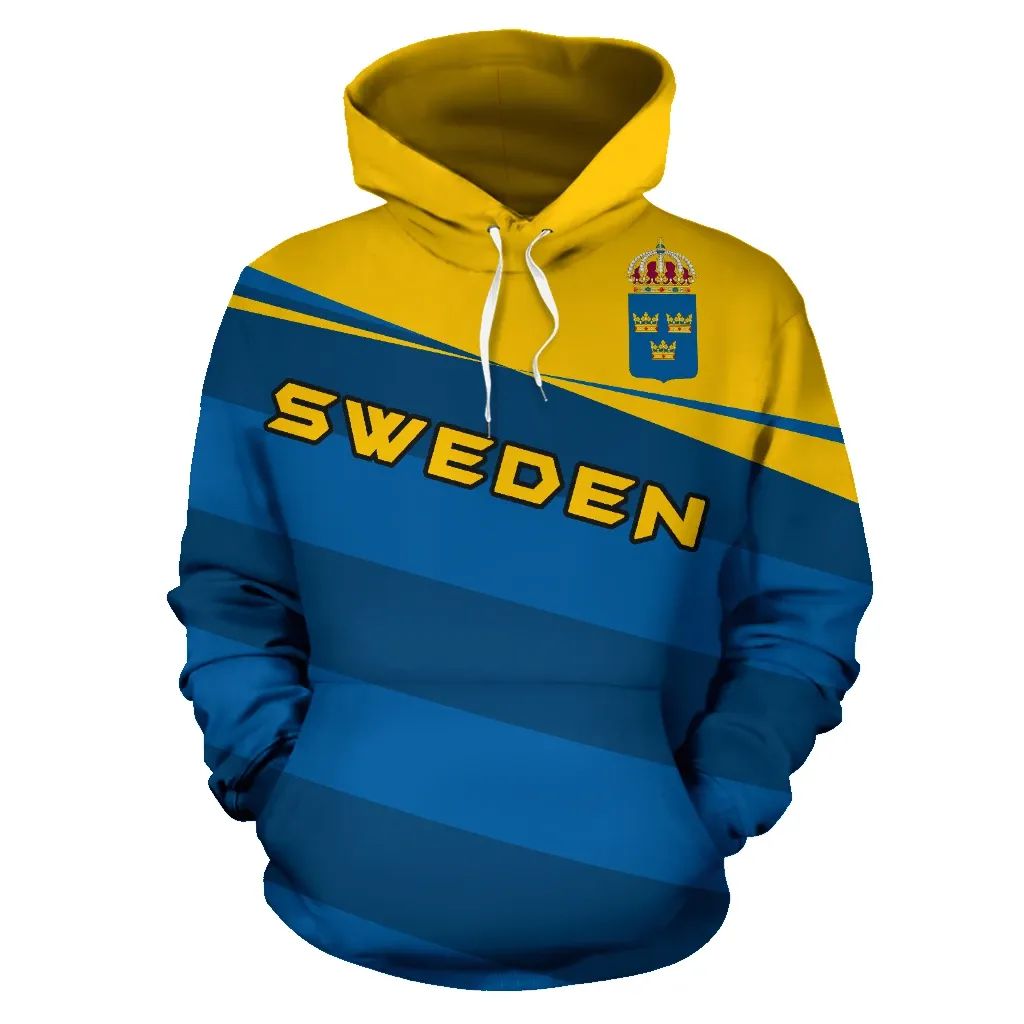 Sweden Flag Hoodie Vivian Style RLT7