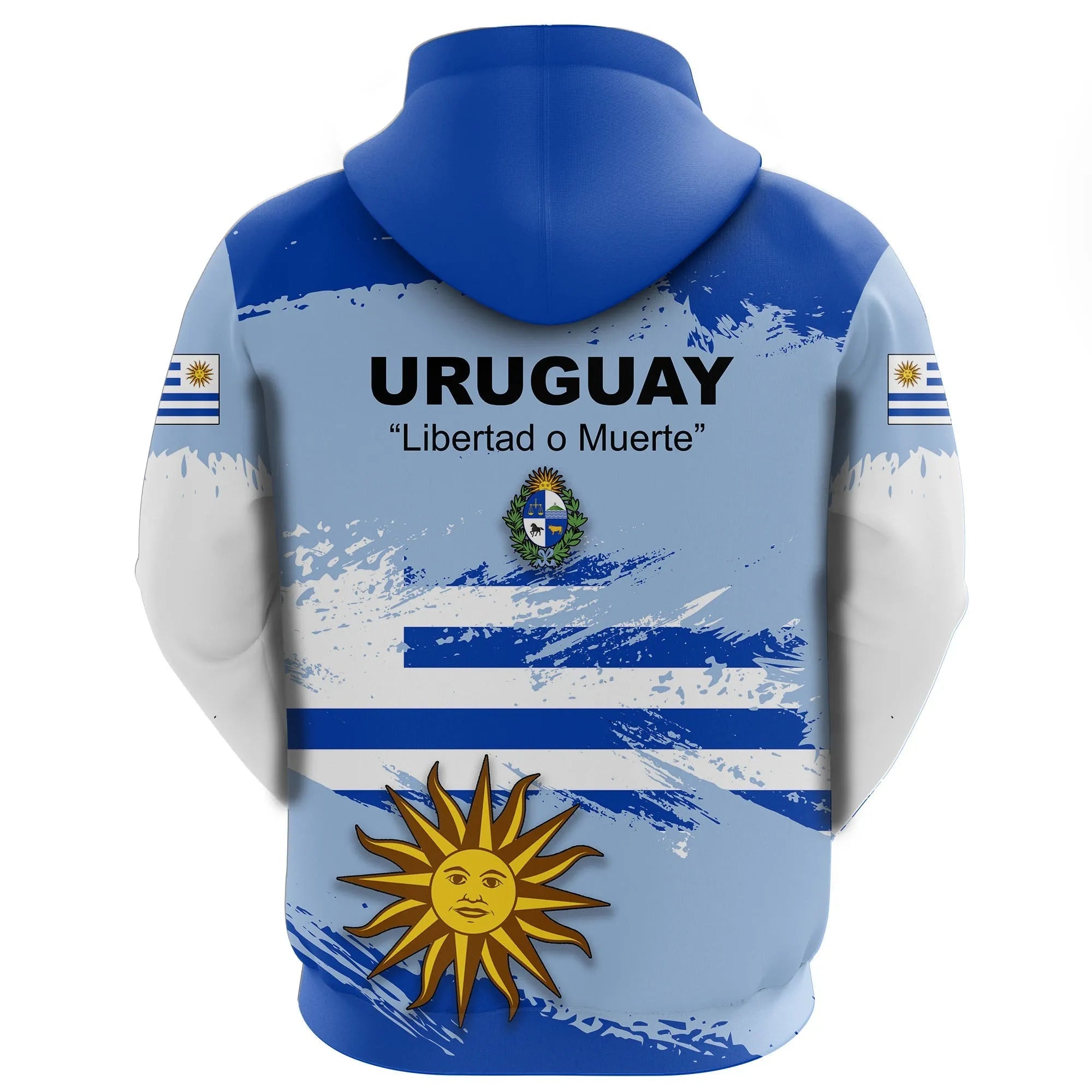 Uruguay Hoodie Uruguay Flag Brush RLT6